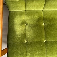 【取引中】カリモク60 Kチェア 2シーター&オットマン（モケットグリーン）の画像