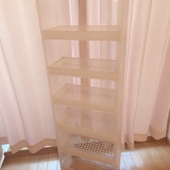 無印良品　隙間棚　半透明　キャスター付き