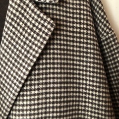 【美品】ＡＤＡＭ　ＥＴ　ＲＯＰＥ’ CHECKウールリバーコートの画像