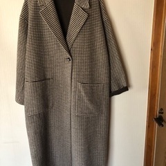 【美品】ＡＤＡＭ　ＥＴ　ＲＯＰＥ’ CHECKウールリバーコート