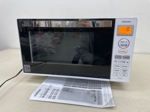 TOSHIBA 東芝 電子レンジ ER-SS17A (W) ホワイト 2020年製 ヘルツフリー 取扱説明書付き キッチン 家電 中古 動作品