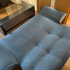 【定価2万円！】2人掛けリクライニングカウチソファー（Re:CENO<リセノ>）の画像