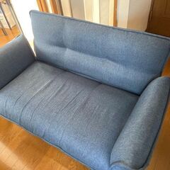 【定価2万円！】2人掛けリクライニングカウチソファー（Re:CENO<リセノ>）の画像