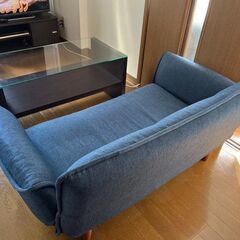 【定価2万円！】2人掛けリクライニングカウチソファー（Re:CENO<リセノ>）の画像