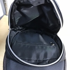 2402-232 ボディバッグ ブラック/ブラウン キズ汚れ有りの画像