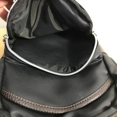 2402-232 ボディバッグ ブラック/ブラウン キズ汚れ有りの画像