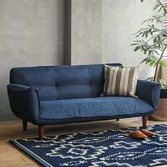 【定価2万円！】2人掛けリクライニングカウチソファー（Re:CENO<リセノ>）の画像