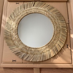 IKEA 籐 壁掛ミラー VRIGSTAD ヴリグスタド 未使用
