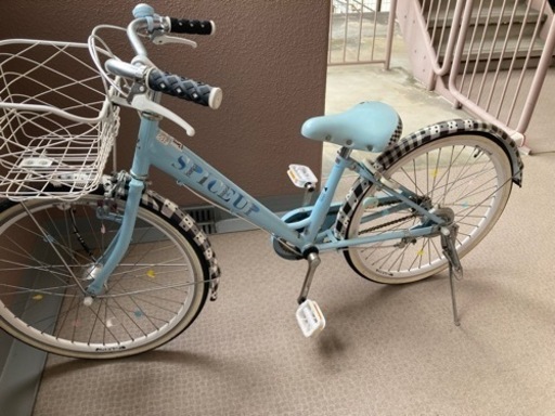 子供用自転車　22インチ　パステルブルー