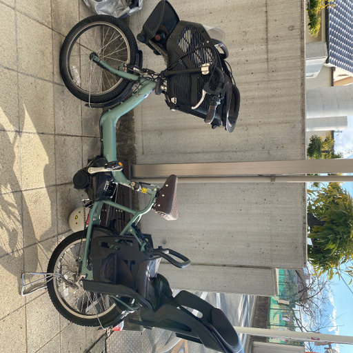 ブリヂストン　電動アシスト自転車 Angelino petite e(アンジェリーノ プティット e) 3人乗り対応 20型 内装3段変速 12.8Ah T.レトログリーン