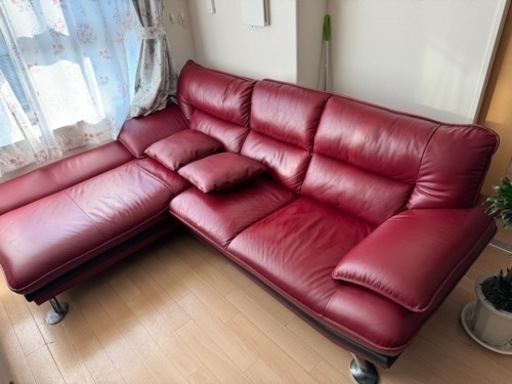 終了　ニトリソファ本革