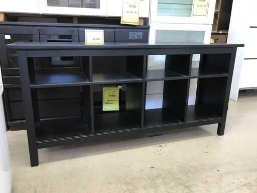 イケア IKEA コンソールテーブル ラック 収納ラック 収納ボックス BOX 棚 整理棚 オープンラック ブラック 黒 おしゃれ クリーニング済 堺市 石津【ジャングルジャングルサカイ石津店】