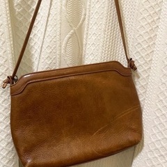 Adler 本革 ブラウン ビンテージ ショルダーバッグの画像