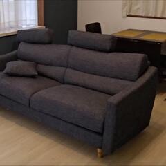 (交渉中、個別返信不可)【ニトリ】2人は余裕で座れるソファー(ヘ...