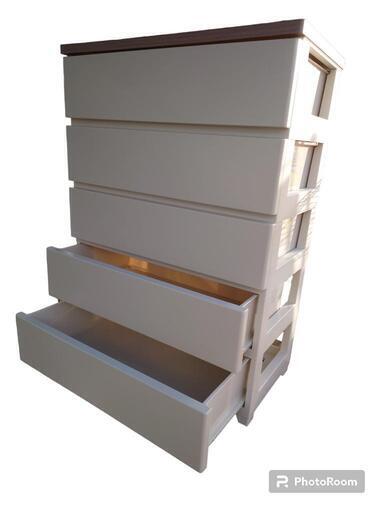 【売り切れ】衣類収納　木製天板　ホワイト