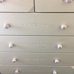 ニトリ　ホワイト　木目調　6段チェスト　美品の画像