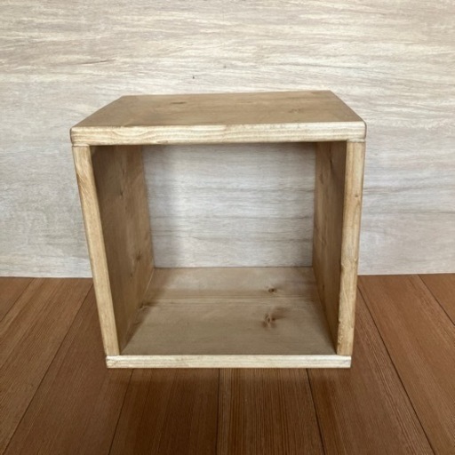 カントリー木工　手作り家具　木箱　整理棚　キューブ