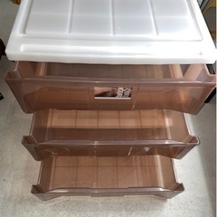 天馬 Tenma ファレージュ 収納ボックス 衣装ケース　ワイド 3段 W約540×D約390×H約600 中古品 ③の画像