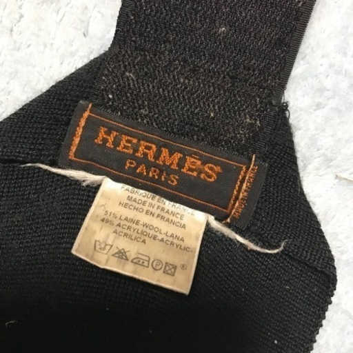 激レア 正規品 エルメス 馬用 肢巻 バンデージ ブラック 4枚セット リメイクにも