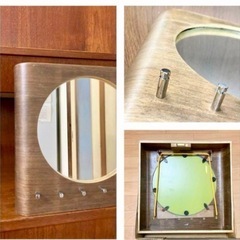 🔹未使用・ウォールミラー・鏡・キーラックの画像