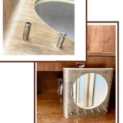 🔹未使用・ウォールミラー・鏡・キーラックの画像