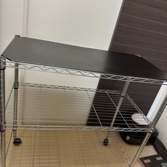 スチールラック　天板付き
