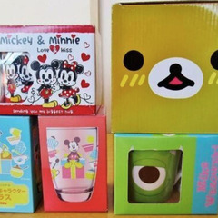 <新品未使用>ディズニー等　キャラクター物コップ・マグカップ・食器 セットでの画像
