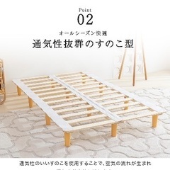 足つきマットレス シングル　すのこベッドの画像