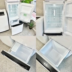 ☑︎ご成約済み🤝 大きめの一人暮らし家電3点セット✨ お洒落なホワイトカラー🫧の画像