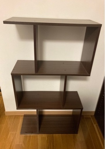 S字型オープンラック 飾り棚 本棚