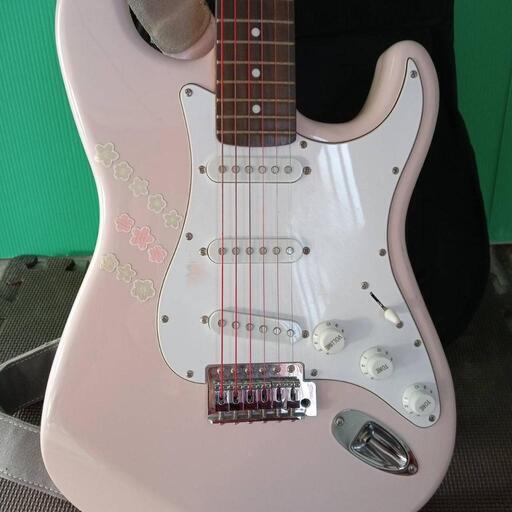 BUSKER'S ストラト　ピンク　島村楽器オリジナル BUSKER'S BST-Standard PKW Pink White ストラトキャスター