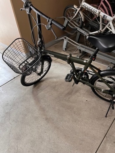 【美品】JEEP ジープ 折りたたみ自転車 カーキ