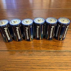 アルカリ単ニ形乾電池6本