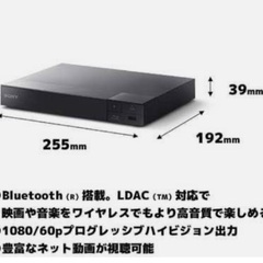 Bluetooth搭載ブルーレイプレイヤー（ソニー　S6700）の画像