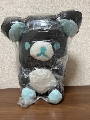 リラックマ　ブラックカラーぬいぐるみXL プレミアムブルー