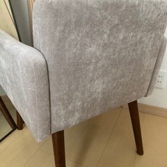 0円　ダイニングチェア ベロア調　1脚の画像