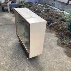 昭和レトロ　ガラス対面ショーケース　中棚2段可動式の画像