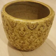 【植木鉢】4.5号 イエロー 底穴あり 受け皿無し 【中古】【お...