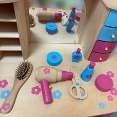 木製 ドレッサー 化粧台 女の子の画像