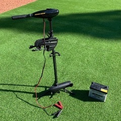 【商談中】ミンコタ ハンドコン エレキ ENDURA 36 lbs ＋バッテリー ＋スタンド エンデューラ MINN KOTA 船外機 ハンドエレキ 入鹿池 ワカサギ ブラックバスの画像