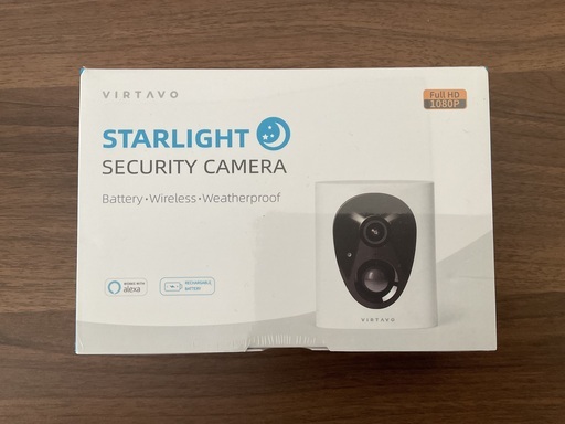 【新品未開封】ワイヤレス バッテリー式 屋外 防犯カメラ VIRTAVO STARLIGHT SECURITY CAMERA