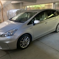 トヨタ プリウスα前期 シルバー LED 法人ワンオーナー 分割不可の画像