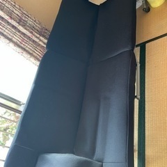 折りたたみソファーベッド（ブラック）の画像