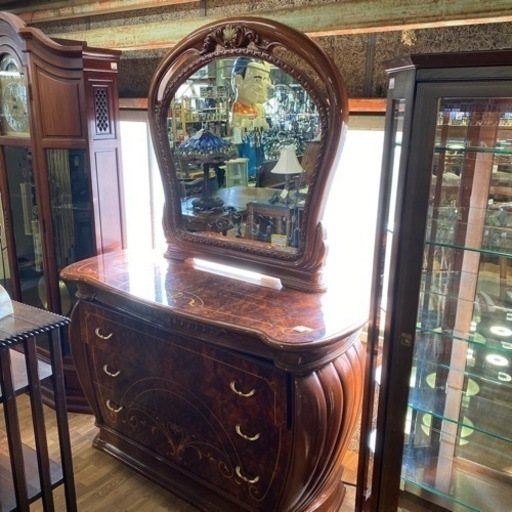 《当店限定》チェストドレッサー　タンス　化粧台　イタリア　鏡　ミラー