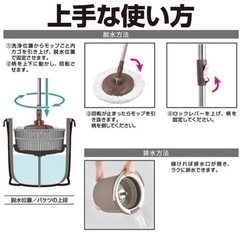 無料 洗いやすい トルネード回転モップの画像