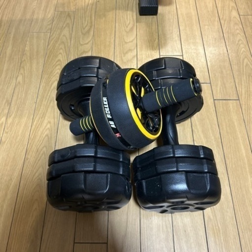 エアロバイク　FITBOX LITE 筋トレベンチ　ダンベル　アブローラー