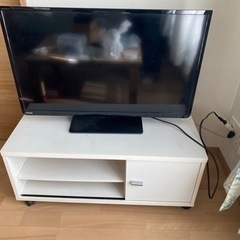 【現地引取限定、2/18可！】テレビ台【白】棚・ドア付、PS4,...