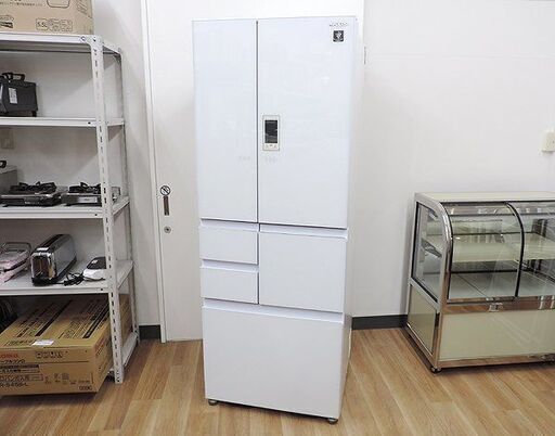 【限定値下げ中】 (Y)北大前! 札幌 引取 シャープ 冷蔵庫 プラズマクラスター SJ-AF50G-W 2020年製 502L ホワイト 6ドア 観音開き 自動製氷 大型 冷凍庫 大冷 SHARP 2035583
