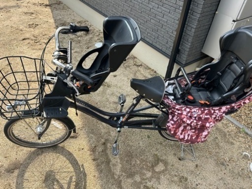 売れました。自転車　非電動　３人乗り　20インチ　ネイビー　子ども　三人　レインカバー付　変速付