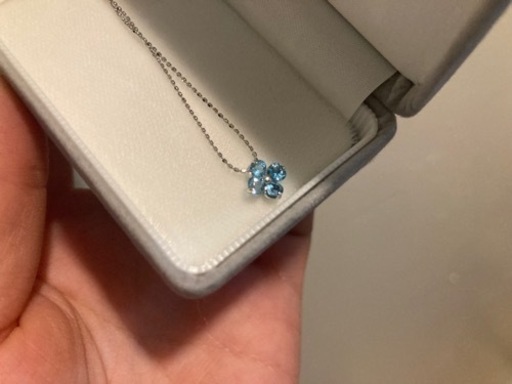 k18 ネックレス　アクアマリン